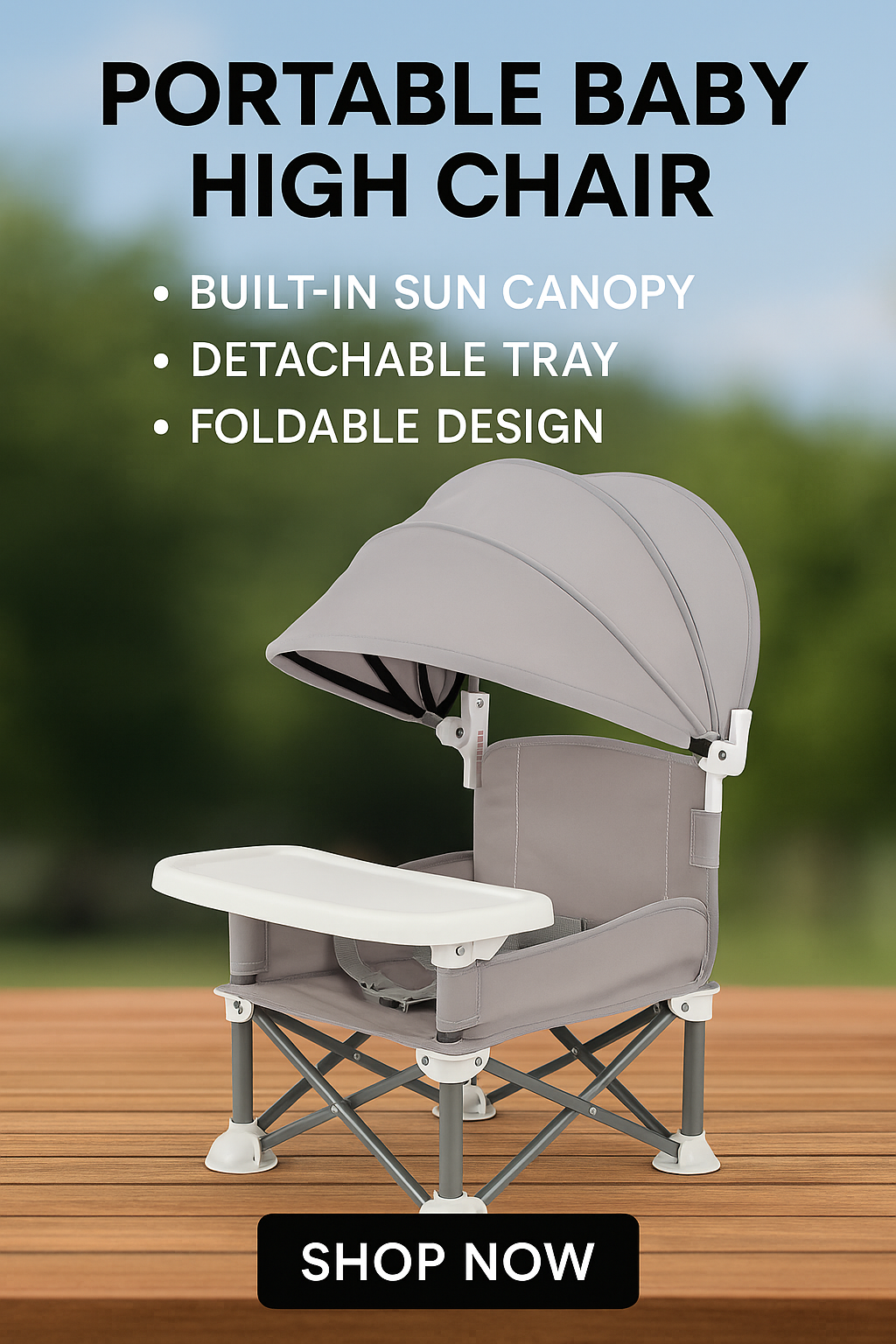 Lunvia Foldable Travel High Chair